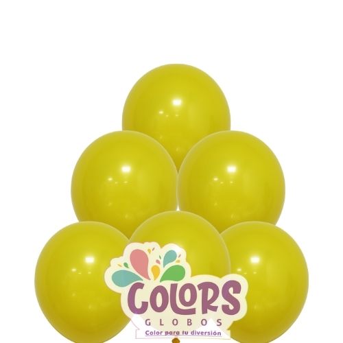 Amarillo b/100 globos 12"